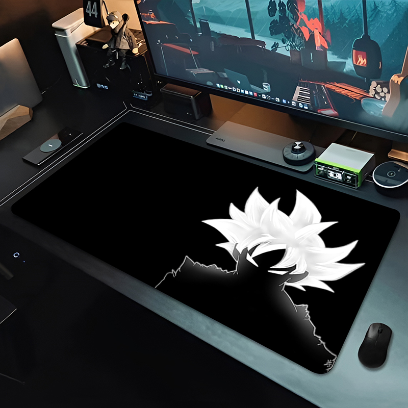 Pc Gaming Setup - DBZ Black Anime Mouse Pad Dragon