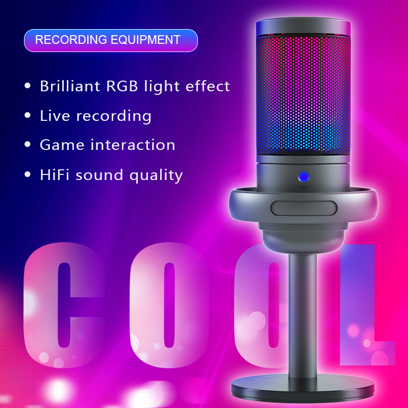 Pc Gaming Usa - PC gaming condenser microphone, desktop RGB