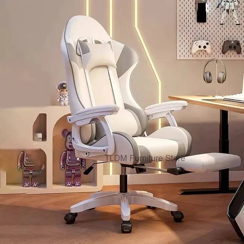 Gaming Chair Lumbar Pillow - Ergonomic With Lumbar Office Chair Cream