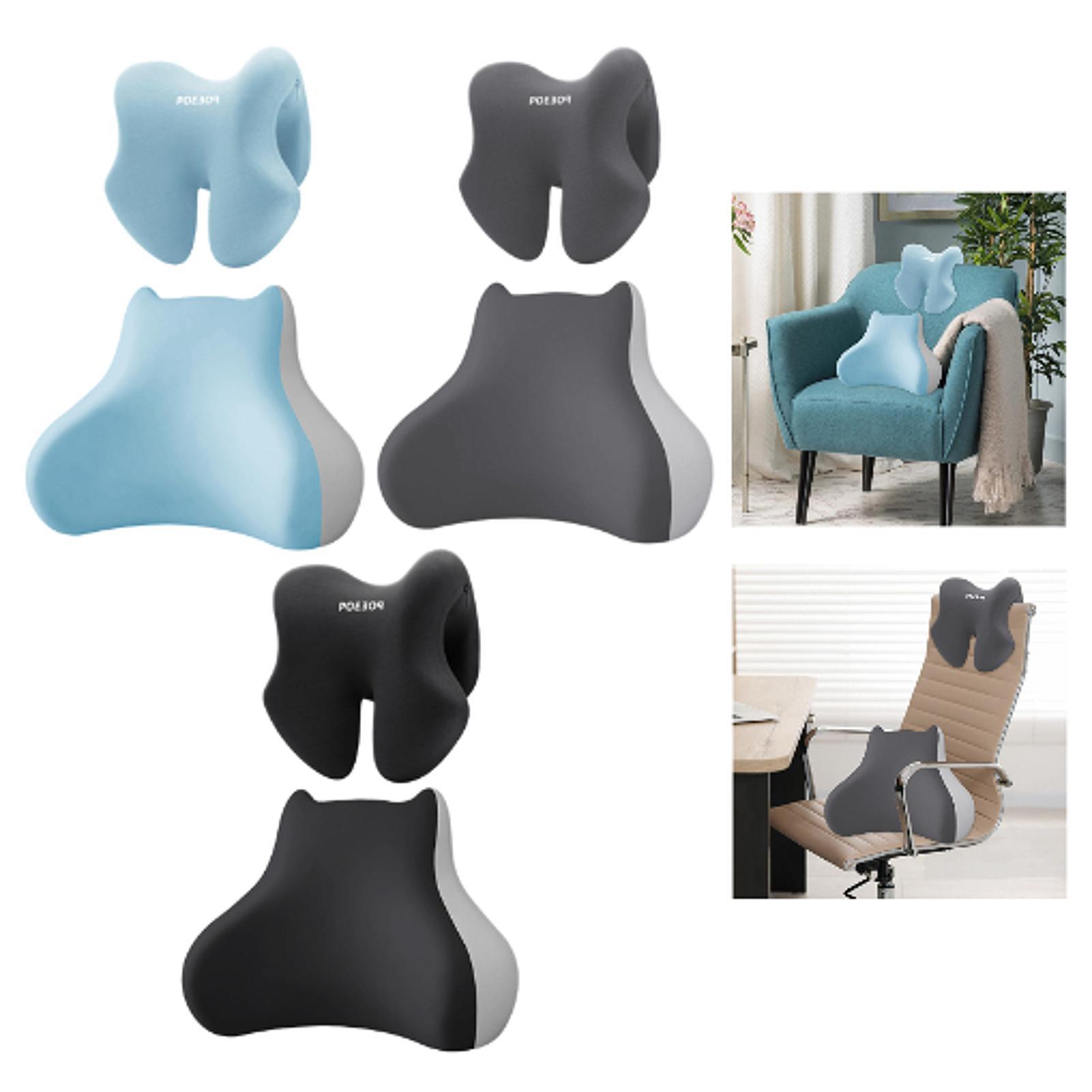 Gaming Chair Lumbar Pillow - 2Pcs Lumbar Support Pillow with Headrest
