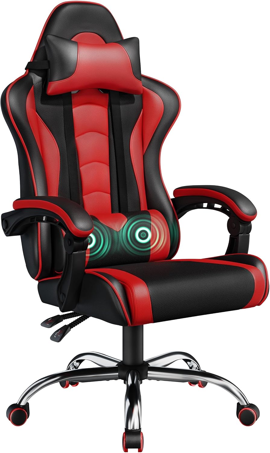 Gaming Chair Lumbar Pillow - Gaming Chair with Massage Lumbar Pillow