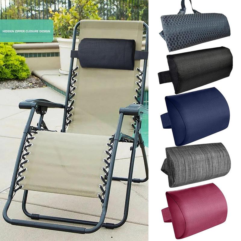 Gaming Chair Lumbar Pillow - 1/2Pcs Garden Lounger Cushion Neck Pillow