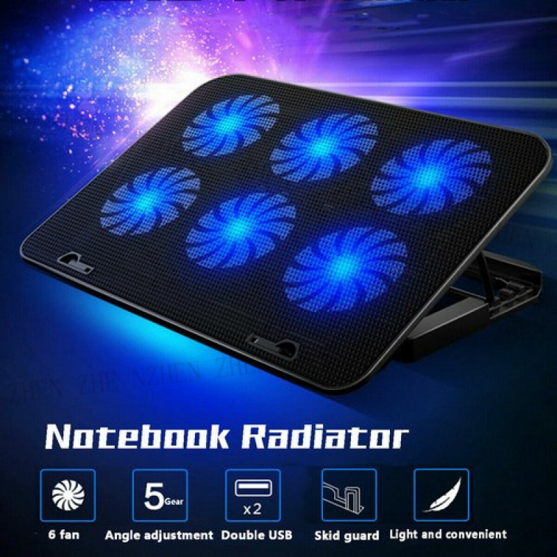 Laptop Cooling Pad - Y 6 Fans USB Cooler Cooling