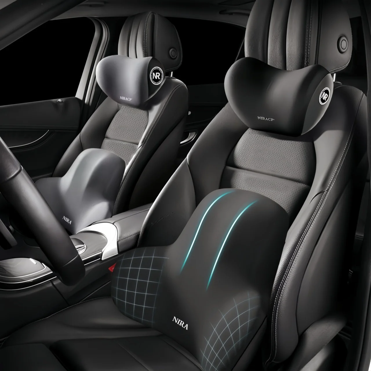 Gaming Chair Lumbar Pillow - Car Seat Neck Pillow & Lumbar
