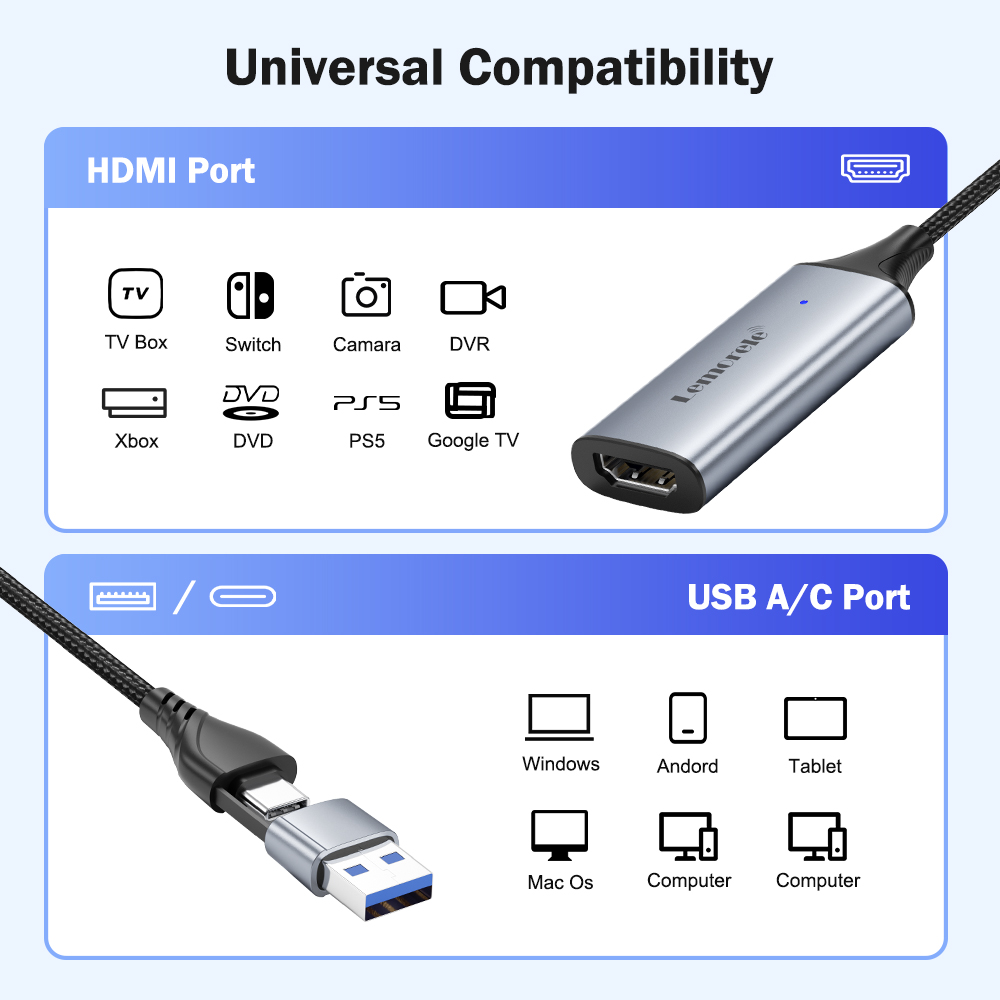 Lemorele USB 2.0 Video Capture - Pc Gaming Games review and price