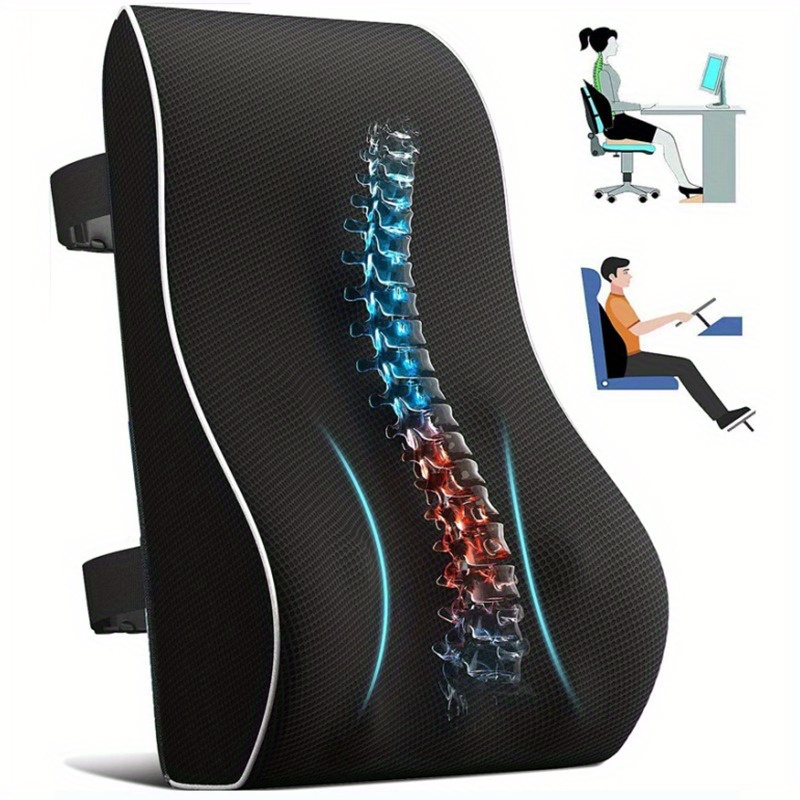 Ergonomic Memory Foam Car Seat - Gaming Chair Lumbar Pillow review and price