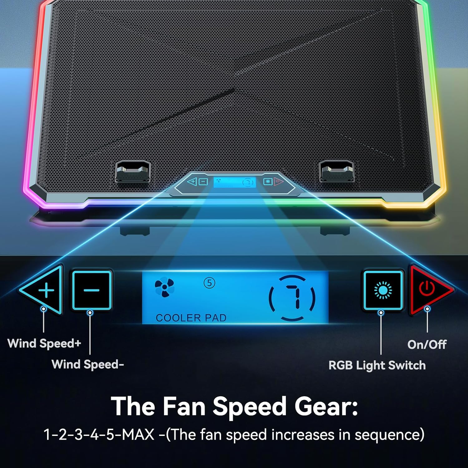 RGB Laptop Cooling Pad Gaming  - Laptop Cooling Pad review and price