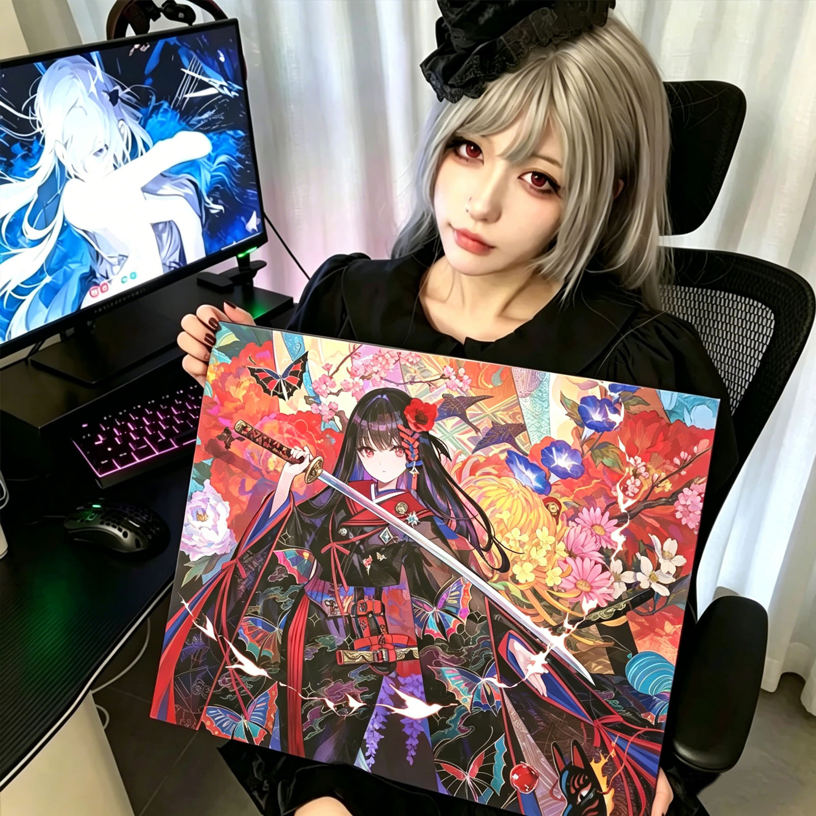 Japanese Anime Flower Girl Gla - Fps Gaming Mouse review and price