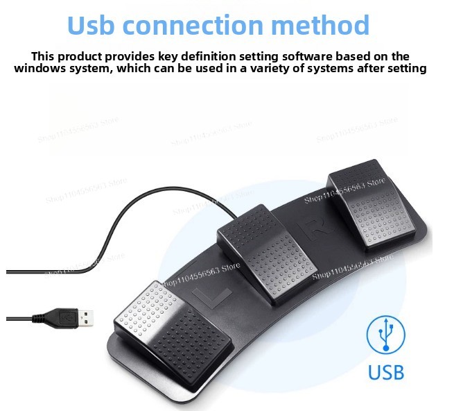 USB 3-Pedal Foot Switch Progra - Usb Foot Pedal Gaming review and price
