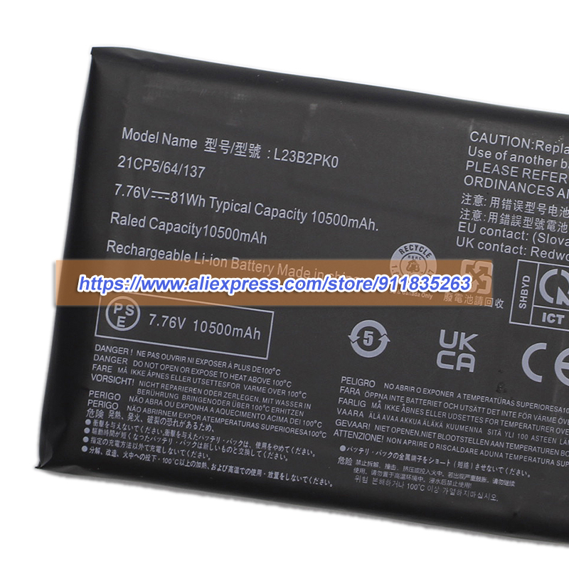 New L23B2PK0 Battery 7.76V 105 - Pc Gaming Lenovo Legion review and price