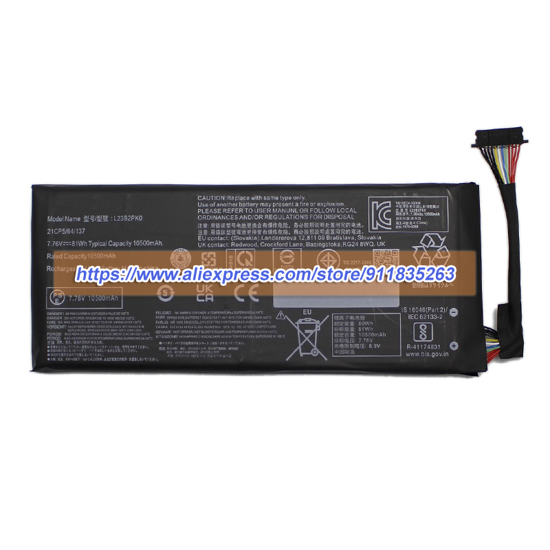 New L23B2PK0 Battery 7.76V 105 - Pc Gaming Lenovo Legion review and price