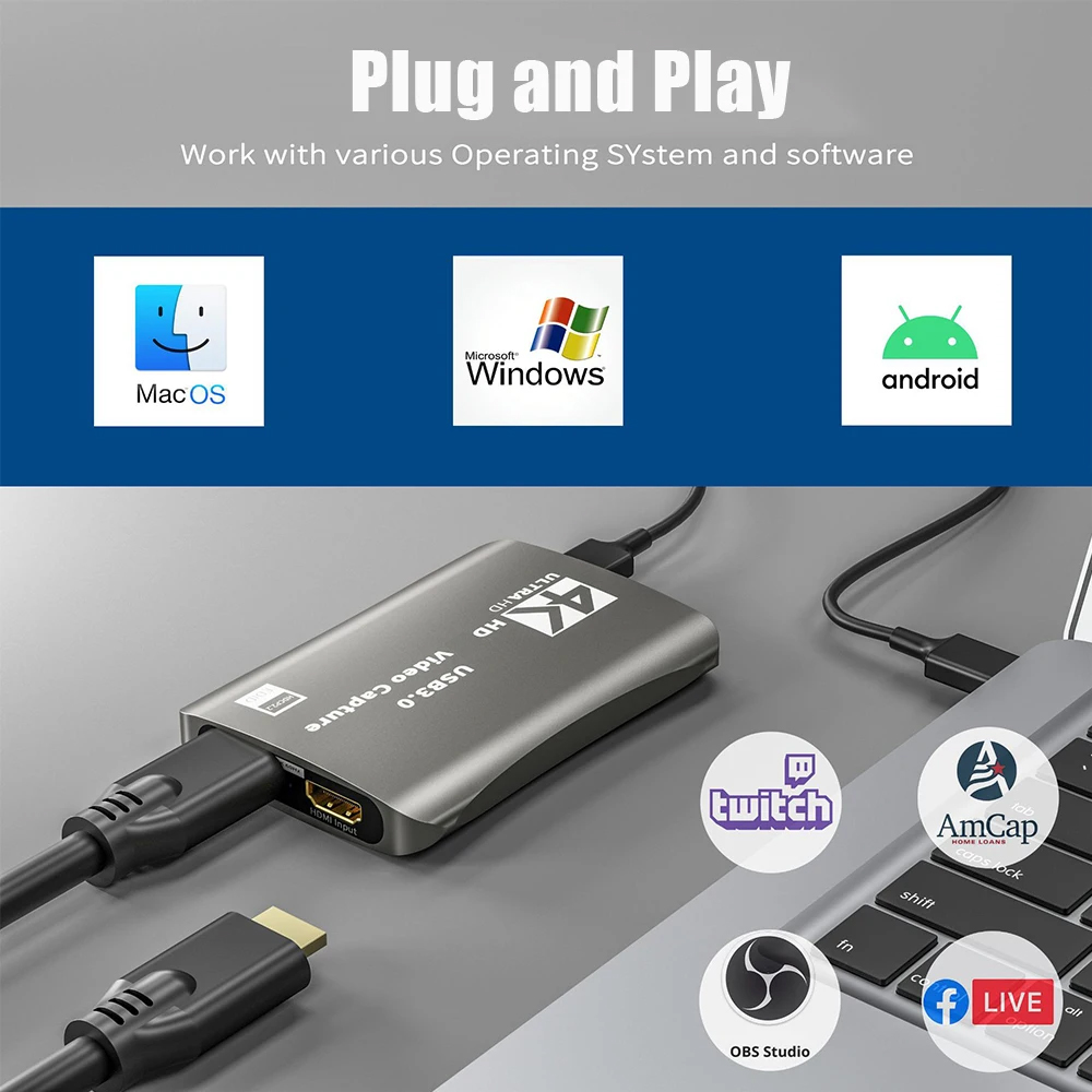 4K HDMI-Compatible Video Captu - Pc Gaming Games review and price