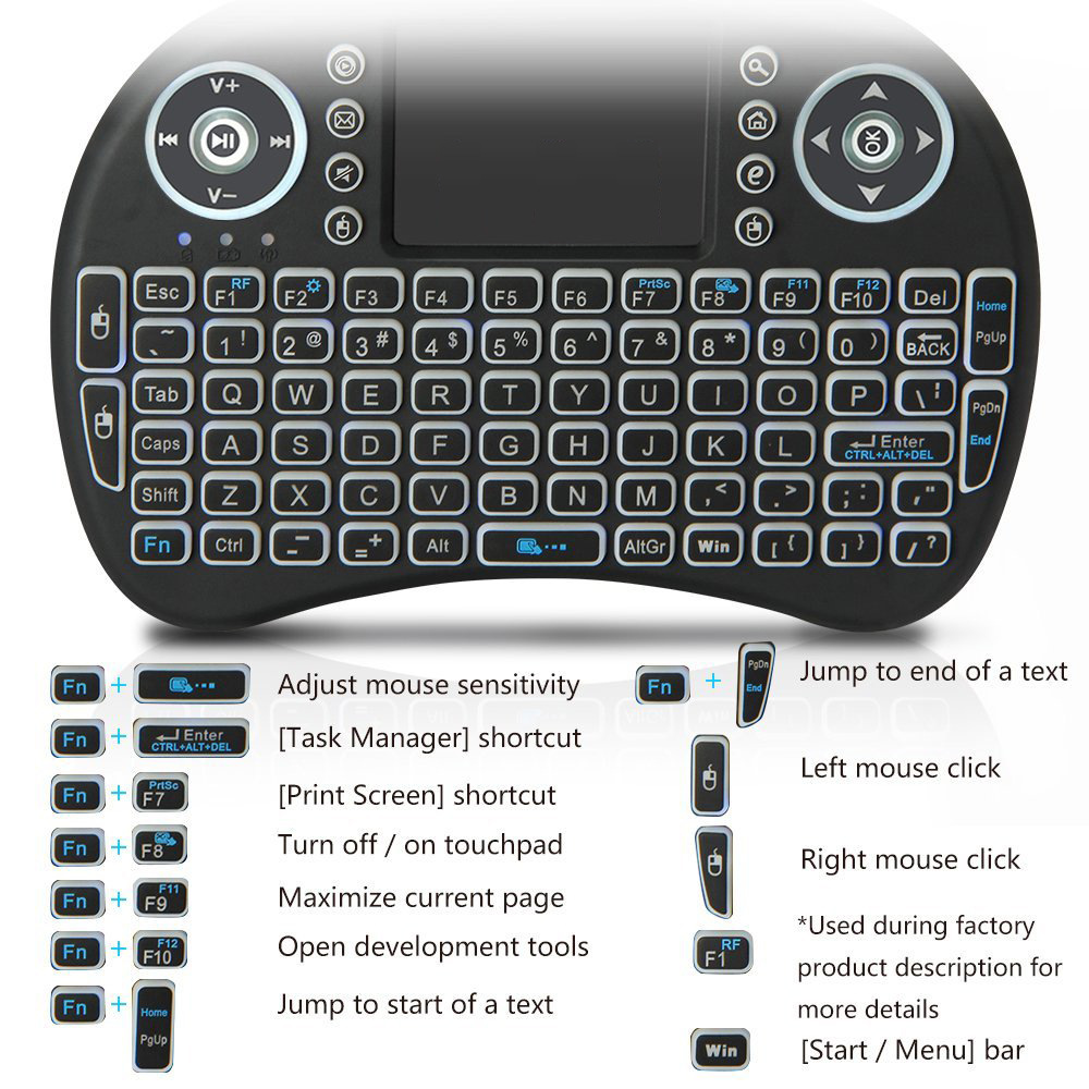 Backlit Mini Wireless Keyboard - Pc Gaming On Tv review and price