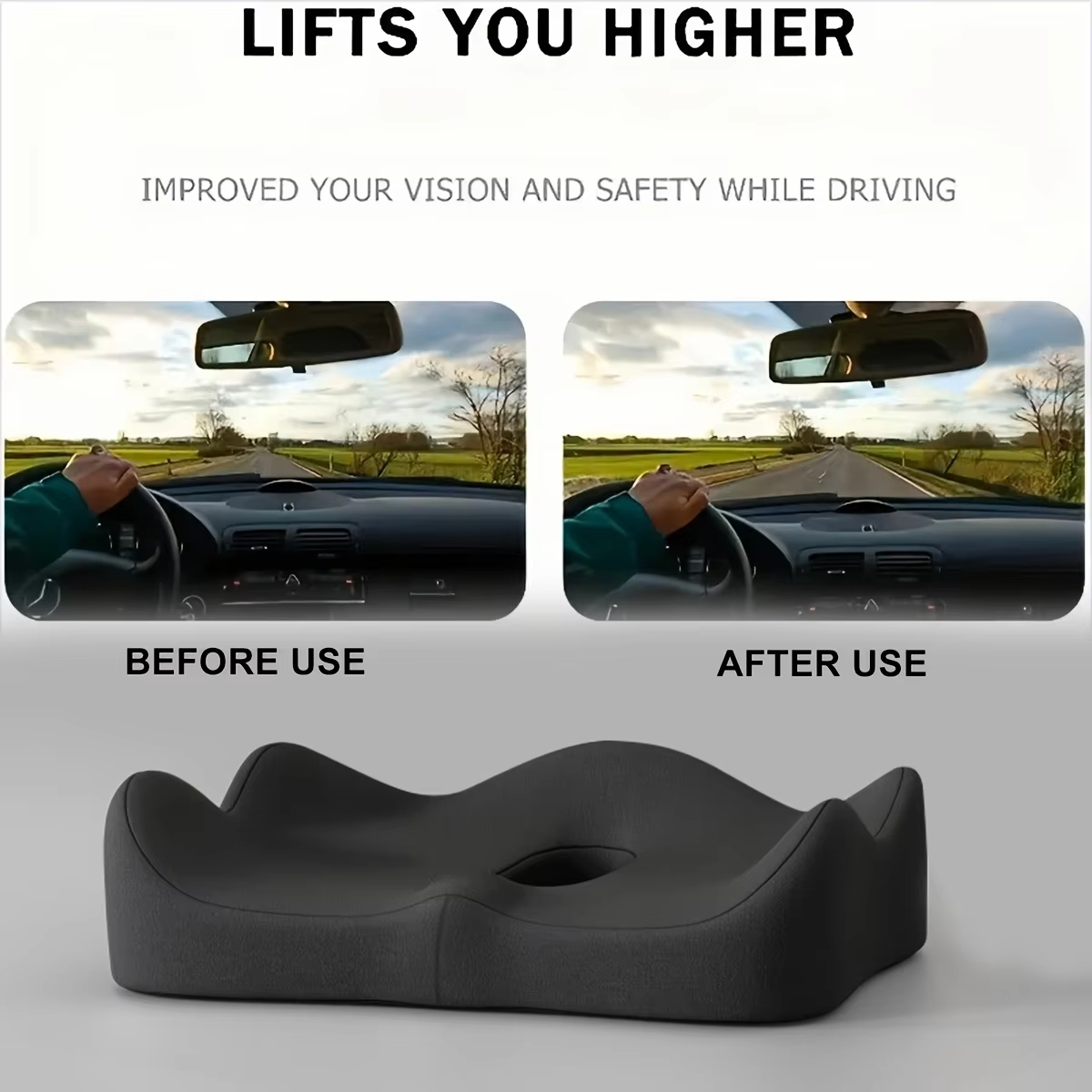 Car Seat Memory Foam Cushion L - Gaming Chair Lumbar Pillow review and price