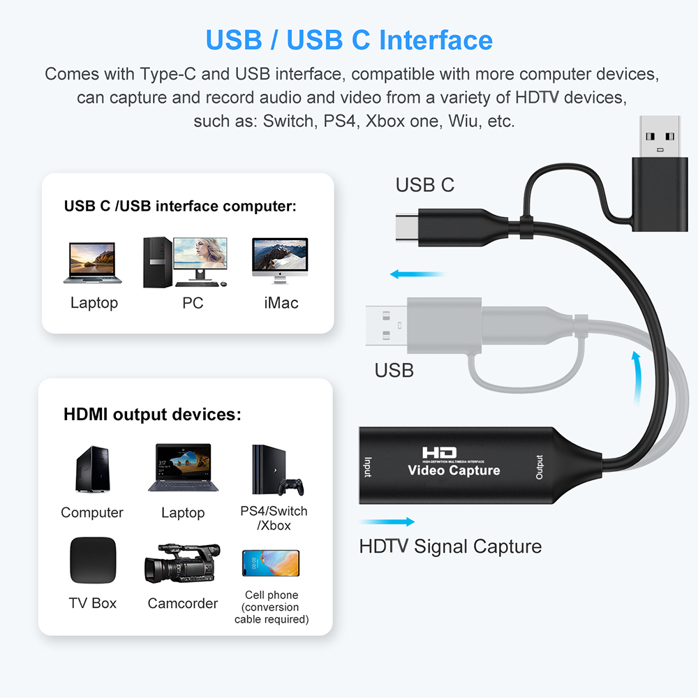 4K HDMI-compatible USB Video C - Pc Gaming Games review and price